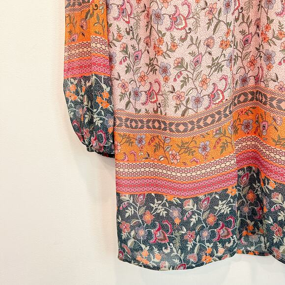 NEW Johnny Was Maha Flora Mini Dress Orange Size S - Picture 5 of 10